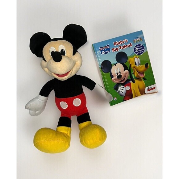LOT  Disney Mickey Mouse Sings Hot Dog Song 2010 Fisher-Price 14.5" With Book - Picture 1 of 5